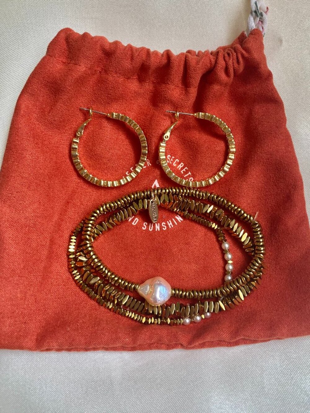 Anthropologie Gold Boho Jewelry Set - NWOT